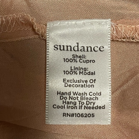 Sundance Boho Style Floral 100% Cupro Lined with Embroidered Trim Blouse. - Picture 4 of 5